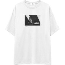 The Lucid Lab Keith Richards Anvers 1973 Oversize Tişört - Beyaz
