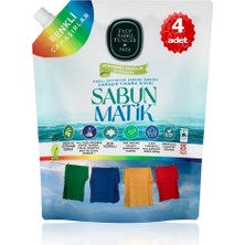 Eyüp Sabri Tuncer -X4 Adet Sabun Matik™doğal Zeytinyağlı Çamaşır Yıkama Sıvısı Renkliler 1,5 Lt