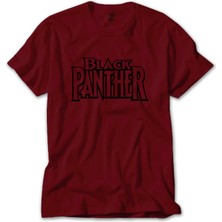 Black Panther Logo Kırmızı Tişört Liyada