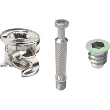 Minifix Dolap Bağlantı Elemanı Metal Dübelli Takım-4 Adet