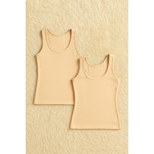 Alissa Kadın Pamuklu Likralı Kalın Askılı Penye 2'li Atlet W6K0K2T0KA