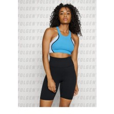 Nike Yoga Swoosh Dri-Fıt Cut And Sew Medium Support Sports Bra In Blue Destekli Sporcu Sütyeni