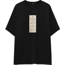 The Lucid Lab Avatar The Last Airbender Bending Scrolls Oversize Tişört - Siyah