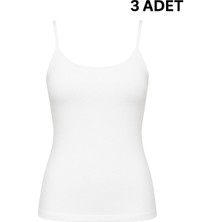 Bradien Gümüş 4023 İp Askılı Düz Kadın Atlet