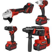 Universal Repton RP-1380 Akülü Kombo 4'lü Set Kömürsüz 20V 5 Ah