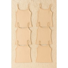 Alissa Kadın Transferli Ribana %100 Pamuklu 6'lı Atlet W6K0K1T3KA