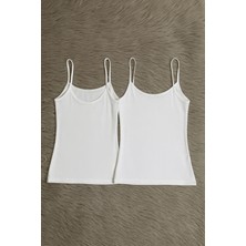 Alissa Kadın Modal Pamuklu Likralı Ip Askılı 2'li Atlet W6K6K0T0KA