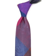 Kravatkolik Çiçek Desen Çok Renkli Patchwork Kravat KK13296