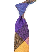 Kravatkolik Kum Desen Çok Renkli Patchwork Kravat KK13293