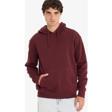DeFacto Regular Fit Kapüşonlu İçi Yumuşak Tüylü Kanguru Cepli Basic Düz Sweatshirt X8283AZ25AU