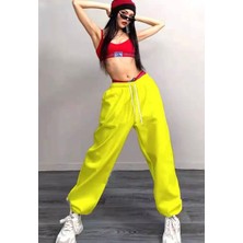 Amor Face Büyük Beden Özel Tasarım Baskısız Düz Renk %100 Pamuk Kışlık Sokak Modası Hip Hop  Kadın Eşofman Altı