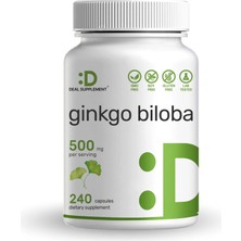 Deal Supplement Ginkgo Biloba Leaf Extract 500MG Per Serving, 240 Capsules