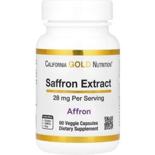 California Gold Nutrition Saffron(Safran) Extract With Affron®, 28 Mg, 60 Veggie Capsules