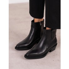 Ece'nin Butiği Estelle Siyah Hakiki Deri Kadın Bot