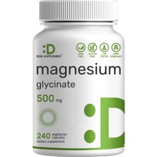 Deal Supplement Magnesium Glycinate 500MG, 240 Veggie Capsules