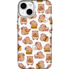 Turkuaz Dijital Pazarlama Apple iPhone 13 Özel Ayıcık Çizimli Baskılı Lüks Silikon Kılıf