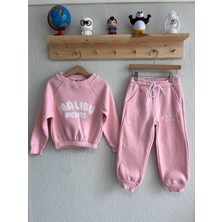 Narin Kids Malibu Detaylı 3 Iplik Şardonlu Kız Çocuk Takım