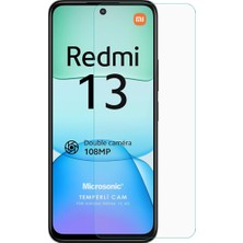 Xiaomi Redmi 13 4g Tempered Glass Cam Ekran Koruyucu [redmi 13 4g ile Uyumlu Ekran Koruyucu - Şeffaf]