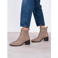 Ece'nin Butiği Hensy Vizon Süet Hakiki Deri Kadın Bot