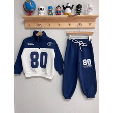 Narin Kids Detaylı Fermuarlı 3 Iplik Şardonlu Erkek Çocuk Takım