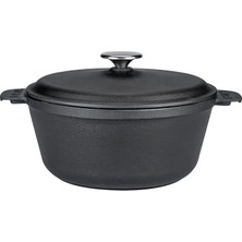 Döküm Yuvarlak Tencere Çap 26 Eco Siyah LVECOYTC26K7