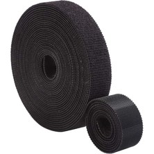 5 Metre Sırtsırta Cırt Bant, Kablo Düzenleyici Süper Cırt Bağı - Siyah