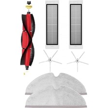 7 Parça Roborock S5 Max Beyaz Yan Fırçalı Ultra Set, Roborock S5 Max S50 S6 S6 Maxv S6 Pure ile Uyumlu Ultra 7 Parça Beyaz Yan Fırçalı Set