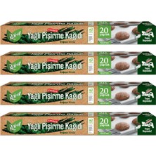 Doğaya Dönüşümlü Kesilmiş Yağlı Pişirme Kağıdı 20 Yaprak 4 Adet