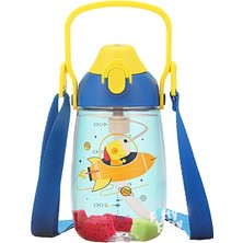 Pipetli 500 ml Boyun Askılı Tritan Çocuk Su Matarası -Kutulu- FFUZ2201500