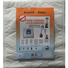 - Beko Ile Uyumlu TT680B - Tornado - TT4120 - Kanguru Elektrikli Süpürge Sentetik Toz Torbası (5 Adet)