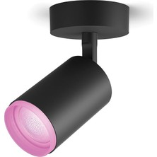 Hue Fugato Single Spot Lamba, Akıllı LED Ampul Ile, Siyah, 1X5.7W 230V