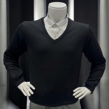 Eren Style Uzun Kollu Antrasit V Yaka Kazak (Unisex)