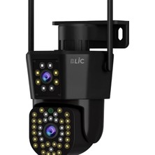 Mena Rise Ip Kamera 2+2 Mp 4mp 1080P Ultra Hd Hareketli Sensör Dış Ortam Ip Kamera Speed Dome Akıllı Ip Çift Kamera ( Lisinya )