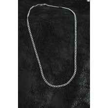 Mena Rise 316L Çelik Ince Klasik Zincir Model Gümüş Renk Erkek Kolye - Lisinya