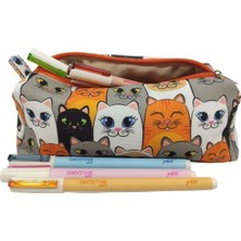 Misda Store Desenli Astarlı Yıkanabilir Bez Kalemlik Kalem Kutusu Çok Renkli FYPR6343K15