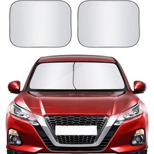 Misda Store Ön Cam Güneşlik Araba Cam Güneşliği Otomobil Güneşlikleri Araç Gölgelik Oto Içi Katlanır Perdesi Oto Ön Cam Güneşliği 78-68 cm 2 Parça