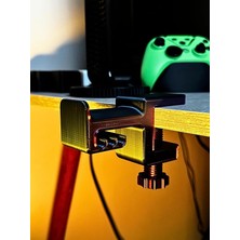 Misda Store Siyah-Mor Asılabilir Kulaklık Standı | 3D Premium Tasarım | Gamer Masa Kenarı Aksesuarı | Galactic Shade Limited Edition (Montaj Videosunu Izlemeden Kullanmayın)