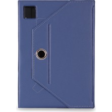 Velvoria Insignia - Flex Elite - 7.85" White/silver Standlı Üniversal Kapaklı Lacivert Tablet Kılıfı