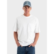 Jack & Jones Jcoconcrete Pocket Tee Ss Crew Neck Beyaz