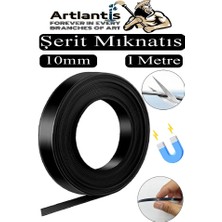 Artlantis Şerit Mıknatıs Magnet 1 Metre 1 Adet 1 cm 1 Metre Esnek Kaliteli Metal Yüzeye Yapışan Manyetik Mıknatıs Fotoğraf Resim