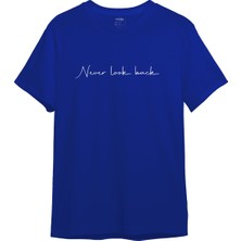 The Lucid Lab Never Look Back Tişört - Mavi