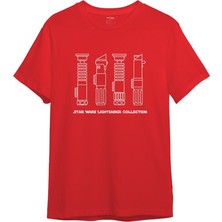 The Lucid Lab Star Wars Lightsaber Collection Tişört - Kırmızı