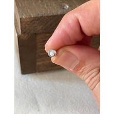 Aida Jewelss 925 Ayar Gümüş Deniz Kabuğu Incili Kıkırdak Helix Tragus Piercingi Gümüş Piercing