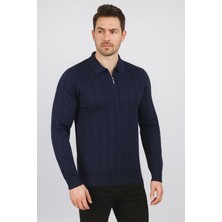 Classics Men Slim Fit Polo Yaka Uzun Kol Erkek Triko - 7424