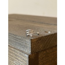 Aida Jewelss 925 Ayar Gümüş Pırlanta Mode 3 Halka Piercing Gümüş Piercing