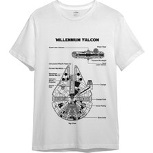 The Lucid Lab Millennium Falcon Tişört - Beyaz