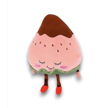 Top Rock Store Sevimli Çilek Meyve Peluş Oyuncak Hediyelik Uyku Arkadaşı 27 cm