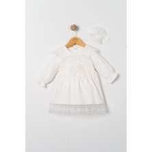 Miniday Baby Kız Bebek Mevlütlük Elbise Dantelli Bandanalı