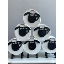 DIGIARTISAN3D Sevimli 3D Baskılı Koyun Figür | Şirin Kuzu Dekoratif- 1 Adet Fiyatıdır- Siyah