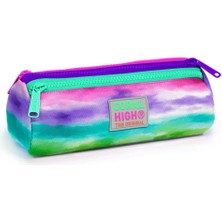 Coral High Kids Renkli Batik Desenli Üç Bölmeli Kalem Çantası Ilköğretim Kalemlik